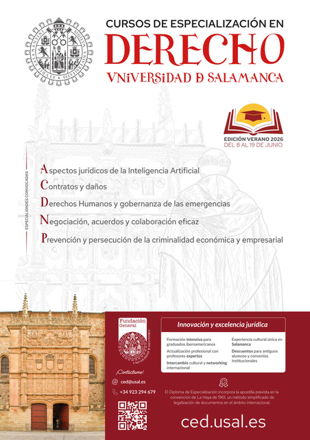 DESCUENTOS CURSOS DE ESPECIALIZACIÓN EN LA UNIVERSIDAD DE SALAMANCA - Junio 2026